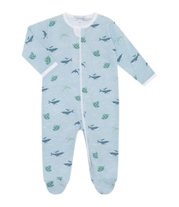 Nella Pima Nella Pima Sea  Life Zipper Footie