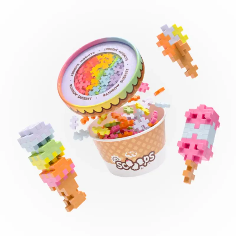 Plus Plus Plus Plus Scooops 24pc Puzzle - Rainbow Sherbet