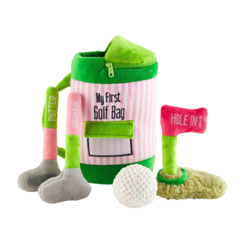 Mud Pie Mud Pie Pink My Golf Bag Plush Set