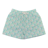 Saltwater Boys Co. Saltwater Boys Co. White Ikat Saint Simons Swim Trunk