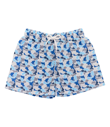 Saltwater Boys Co. Saltwater Boys Co. Blue Camo Saint Simons Swim Trunk