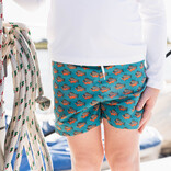 Saltwater Boys Co. Saltwater Boys Co. Teal Tropical Fish Saint Simons Swim Trunk