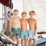 Saltwater Boys Co. Saltwater Boys Co. Teal Tropical Fish Saint Simons Swim Trunk