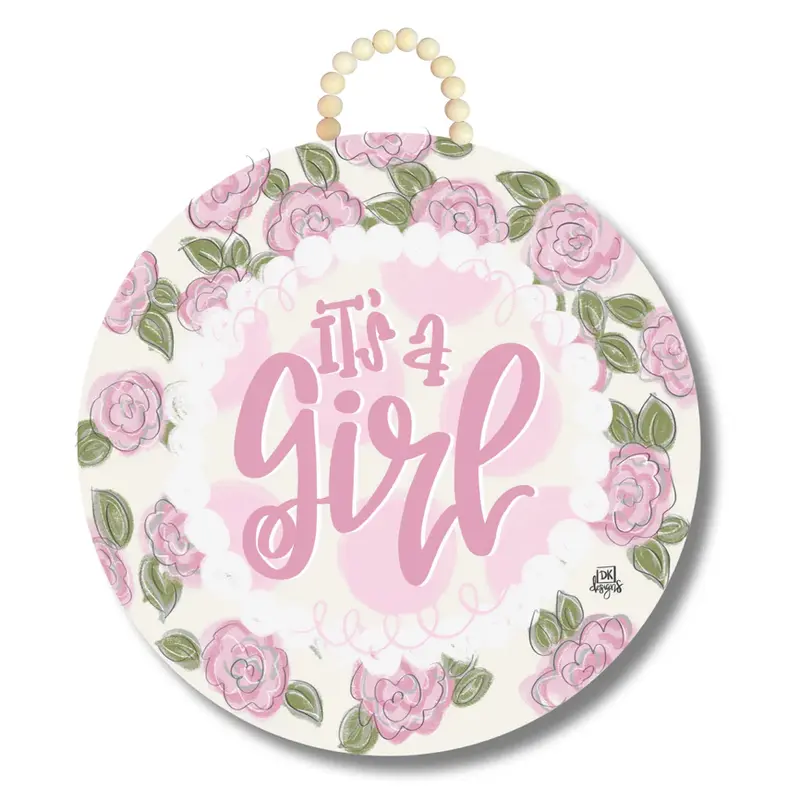 DK Designs It's a Girl Door Hanger