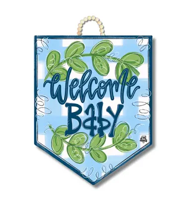 DK Designs Blue Baby Pennant Door Hanger