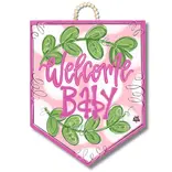 DK Designs Pink Baby Pennant Door Hanger
