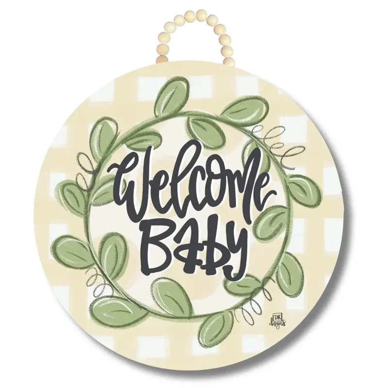 DK Designs Welcome Baby Door Hanger