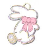 DK Designs White Bunny Door Hanger