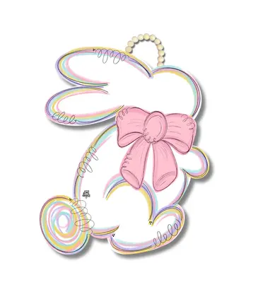 DK Designs White Bunny Door Hanger