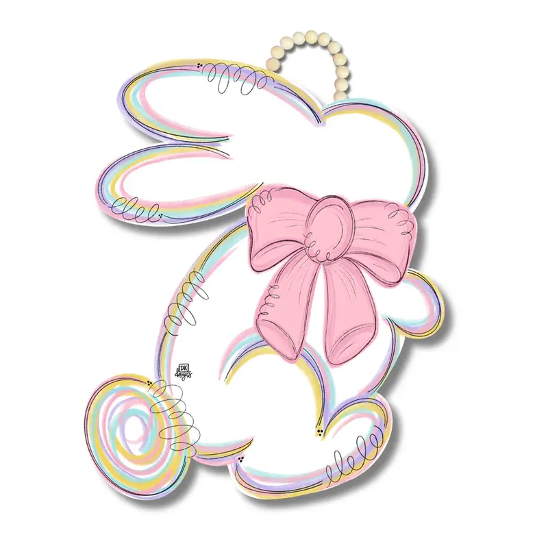 DK Designs White Bunny Door Hanger