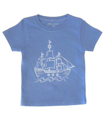 Mustard & Ketchup Mustard & Ketchup Denim Pirate Ship T-Shirt