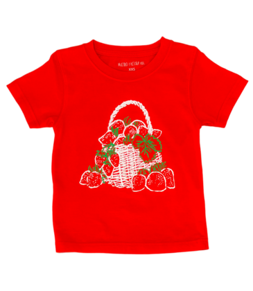 Mustard & Ketchup Mustard & Ketchup Red Strawberry Basket T-Shirt