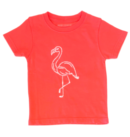 Mustard & Ketchup Mustard & Ketchup Peony Pink Flamingo T-Shirt