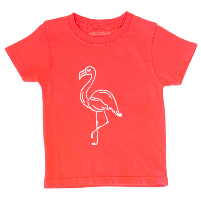 Mustard & Ketchup Mustard & Ketchup Peony Pink Flamingo T-Shirt