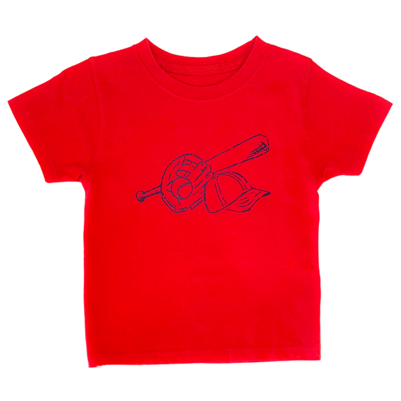 Mustard & Ketchup Mustard & Ketchup Red/Navy Baseball T-Shirt