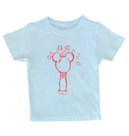 Mustard & Ketchup Mustard & Ketchup Light Blue Mickey Bubbles T-Shirt