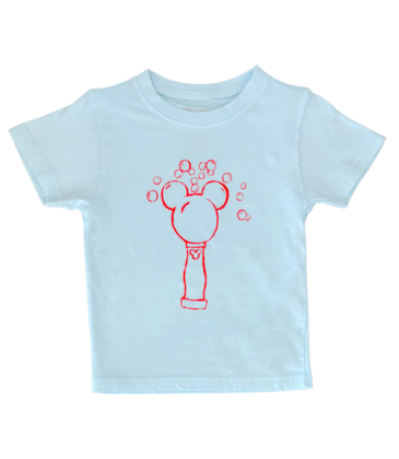 Mustard & Ketchup Mustard & Ketchup Light Blue Mickey Bubbles T-Shirt