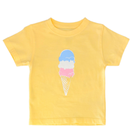 Mustard & Ketchup Mustard & Ketchup Yellow Ice Cream Cone T-Shirt