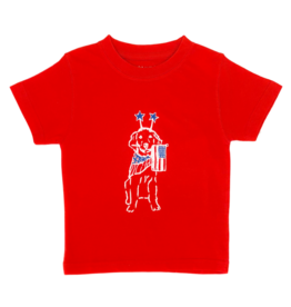 Mustard & Ketchup Mustard & Ketchup Red Patriotic Dog T-Shirt
