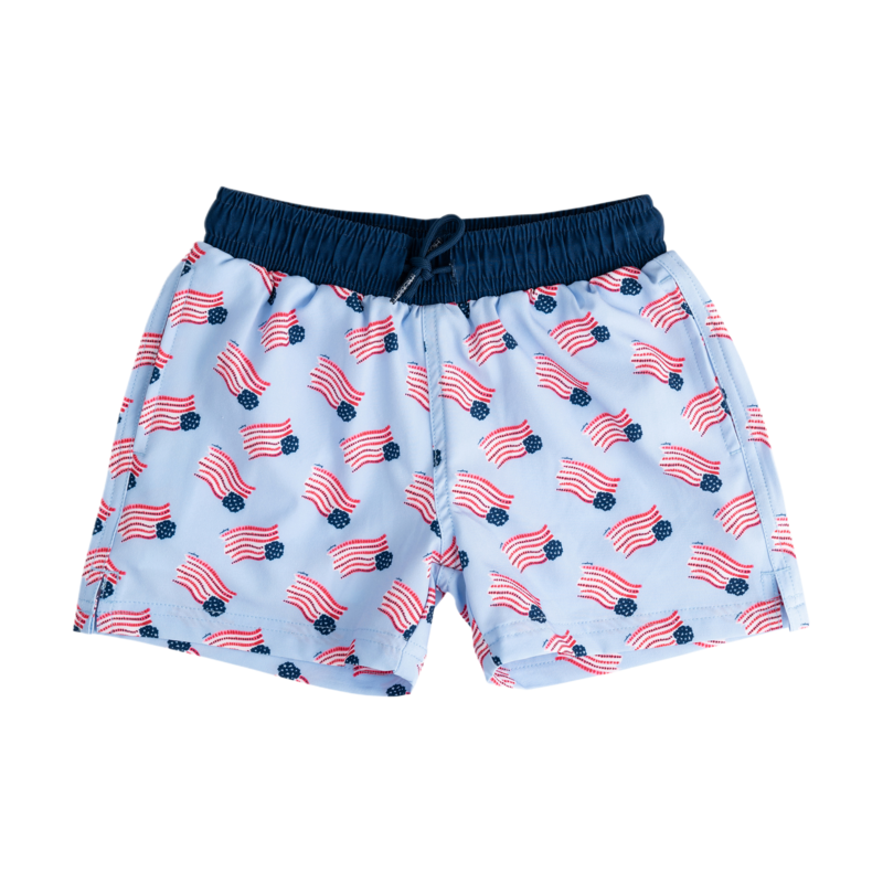PRODOH Prodoh Boogie Board Swim Trunk - American Flag Print