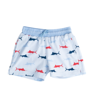 PRODOH Prodoh Boogie Board Swim Trunk - Windsurfer Fish Print