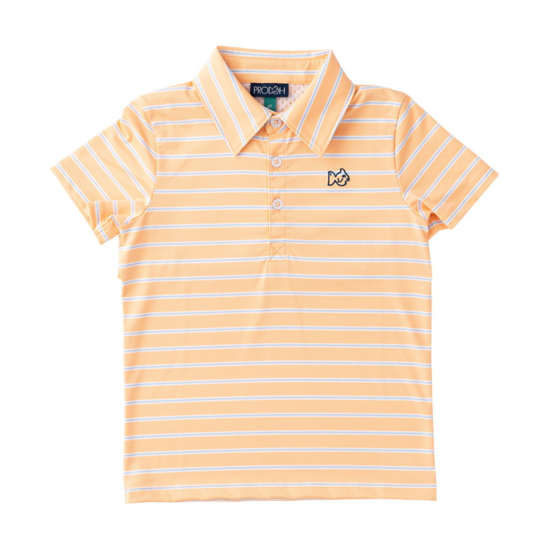 PRODOH Prodoh Pro Performance Polo - Orange Chiffon Stripe