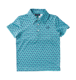 PRODOH Prodoh Pro Performance Polo - Marine Green Shell Print