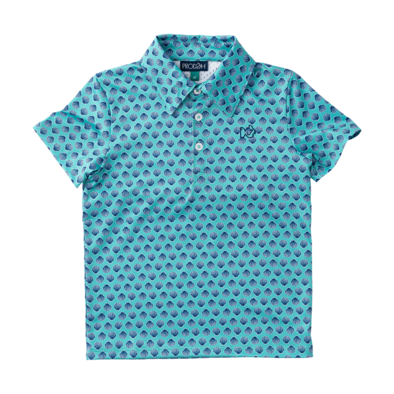 PRODOH Prodoh Pro Performance Polo - Marine Green Shell Print