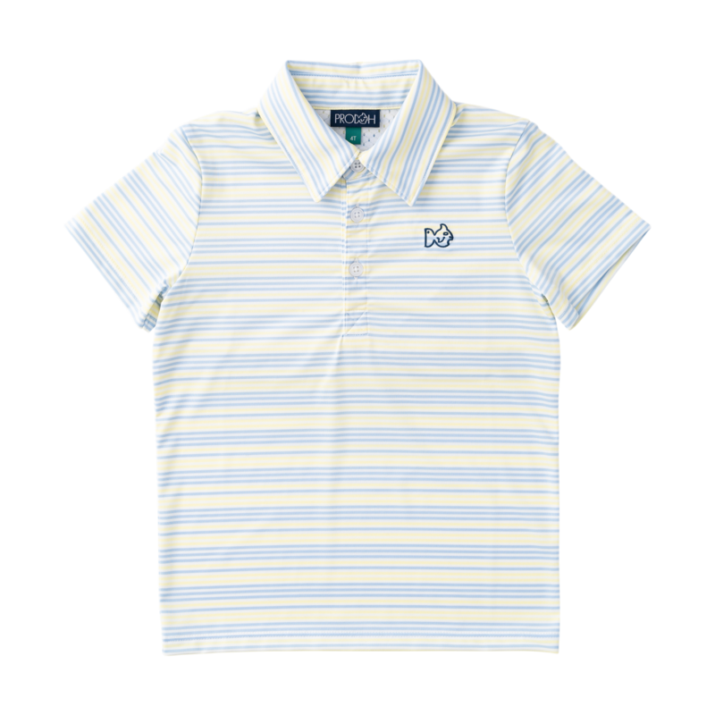 PRODOH Prodoh Pro Performance Polo - Yellow Pear Windsurfer Stripe
