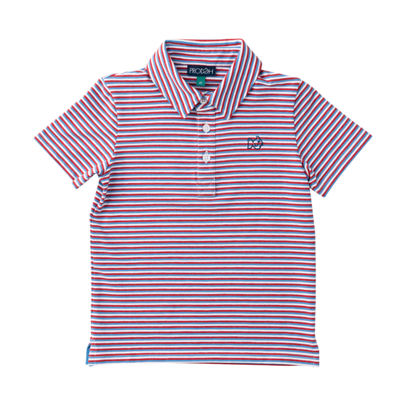 PRODOH Prodoh Too Cool for School Polo - Americana Stripe