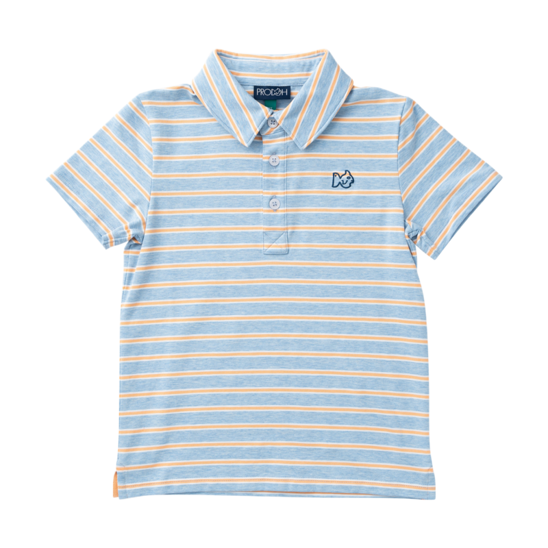 PRODOH Prodoh Too Cool for School Polo - Windsurfer Orange Chiffon Stripe