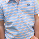 PRODOH Prodoh Too Cool for School Polo - Windsurfer Orange Chiffon Stripe