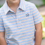 PRODOH Prodoh Too Cool for School Polo - Windsurfer Orange Chiffon Stripe