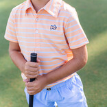 PRODOH Prodoh Pro Performance Polo - Orange Chiffon Stripe