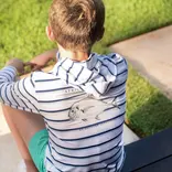 PRODOH Prodoh Pro Performance Hoodie - Windsurfer Navy Peony Stripe