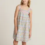 Minnow Swim Jasmine Blossom Smocked Ruffle Strap Dress