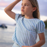 Minnow Swim Tamarin Stripe French Terry Top & Short Set