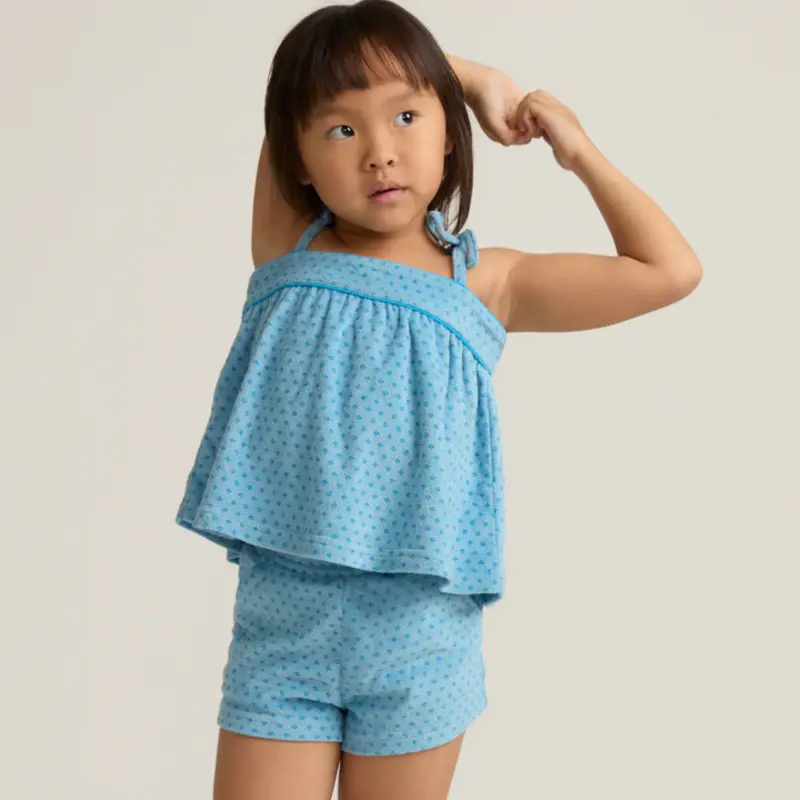 Minnow Swim Le Marin Dot French Terry Tie Top & Short Set