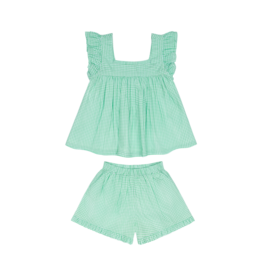 Minnow Swim Gustavia Gingham Ruffle Top & Short Set
