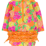 RuffleButts Neon Squeeze the Day 1pc Rash Guard