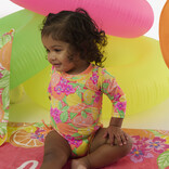 RuffleButts Neon Squeeze the Day 1pc Rash Guard