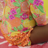 RuffleButts Neon Squeeze the Day 1pc Rash Guard