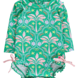 RuffleButts Coconut Cabana 1pc Rash Guard