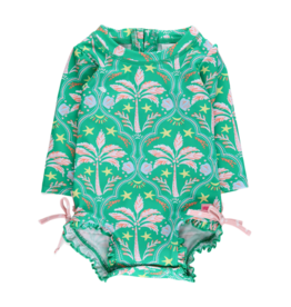 RuffleButts Coconut Cabana 1pc Rash Guard