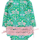 RuffleButts Coconut Cabana 1pc Rash Guard