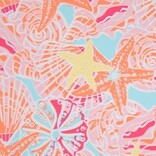 RuffleButts Sunset Seashells Zipper 1pc Rash Guard