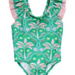 RuffleButts Coconut Cabana Bow V-Back 1pc