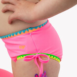 RuffleButts Neon Pink Crochet Butterfly Tankini