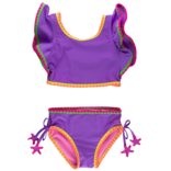 RuffleButts Neon Purple Crochet Butterfly Tankini