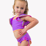 RuffleButts Neon Purple Crochet Butterfly Tankini